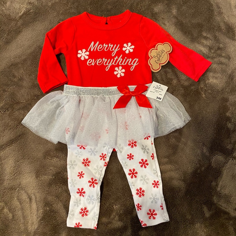 Two piece Christmas baby outfit